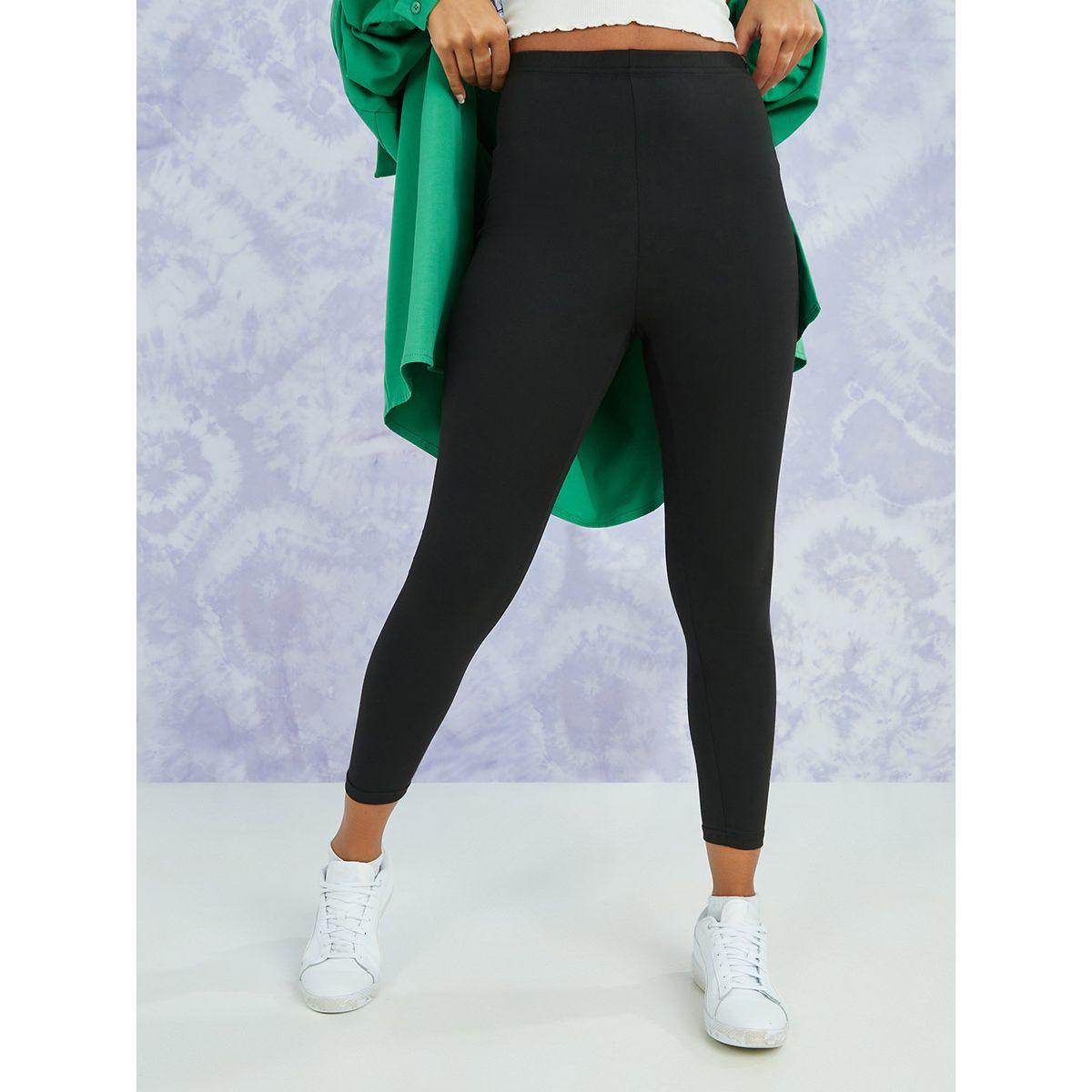 Styli Solid 3/4th Leggings-women-clothing-bottoms-leggings-image-1