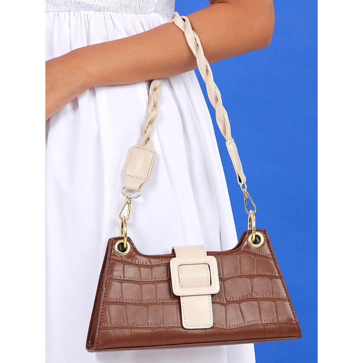 Styli Braided Strap Textured Shoulder Bag-women-bagsandwallets-handbags-image-1