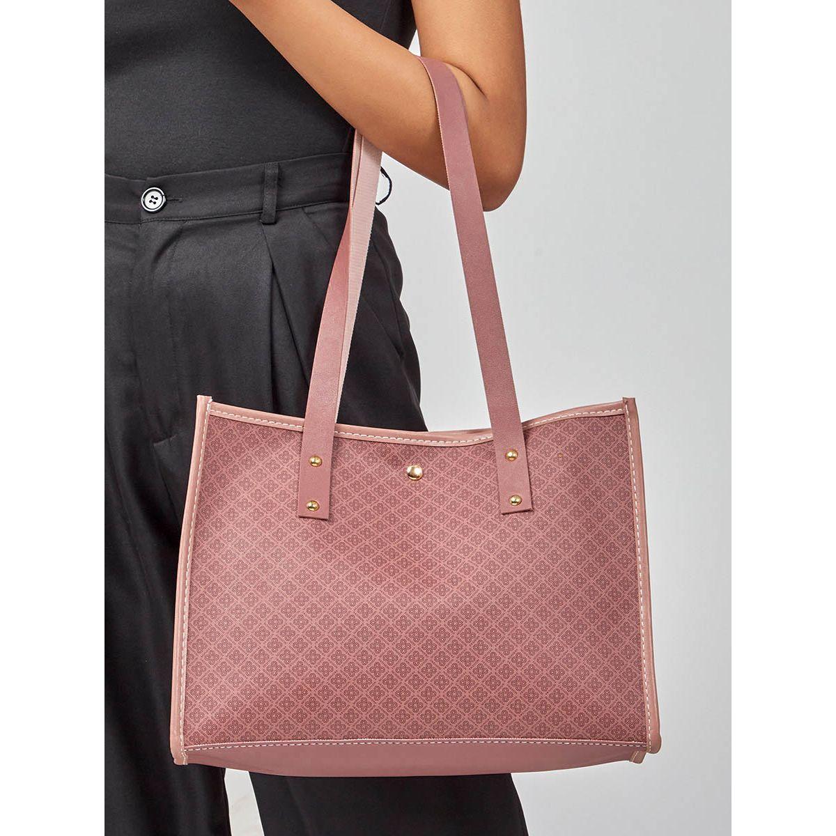 Styli Pattern Design Shoulder Bag with Inner Pouch-women-bagsandwallets-handbags-image-2