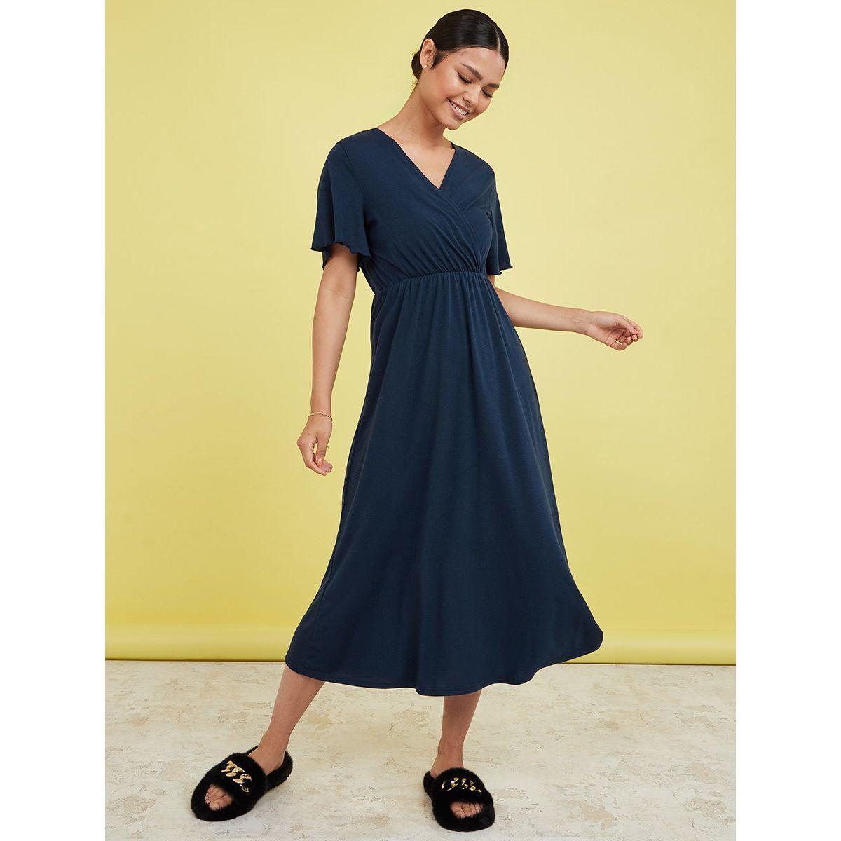 فستان نوم سادة بنمط لف من ستايلي-women-clothing-nightwear-nighties-image-8