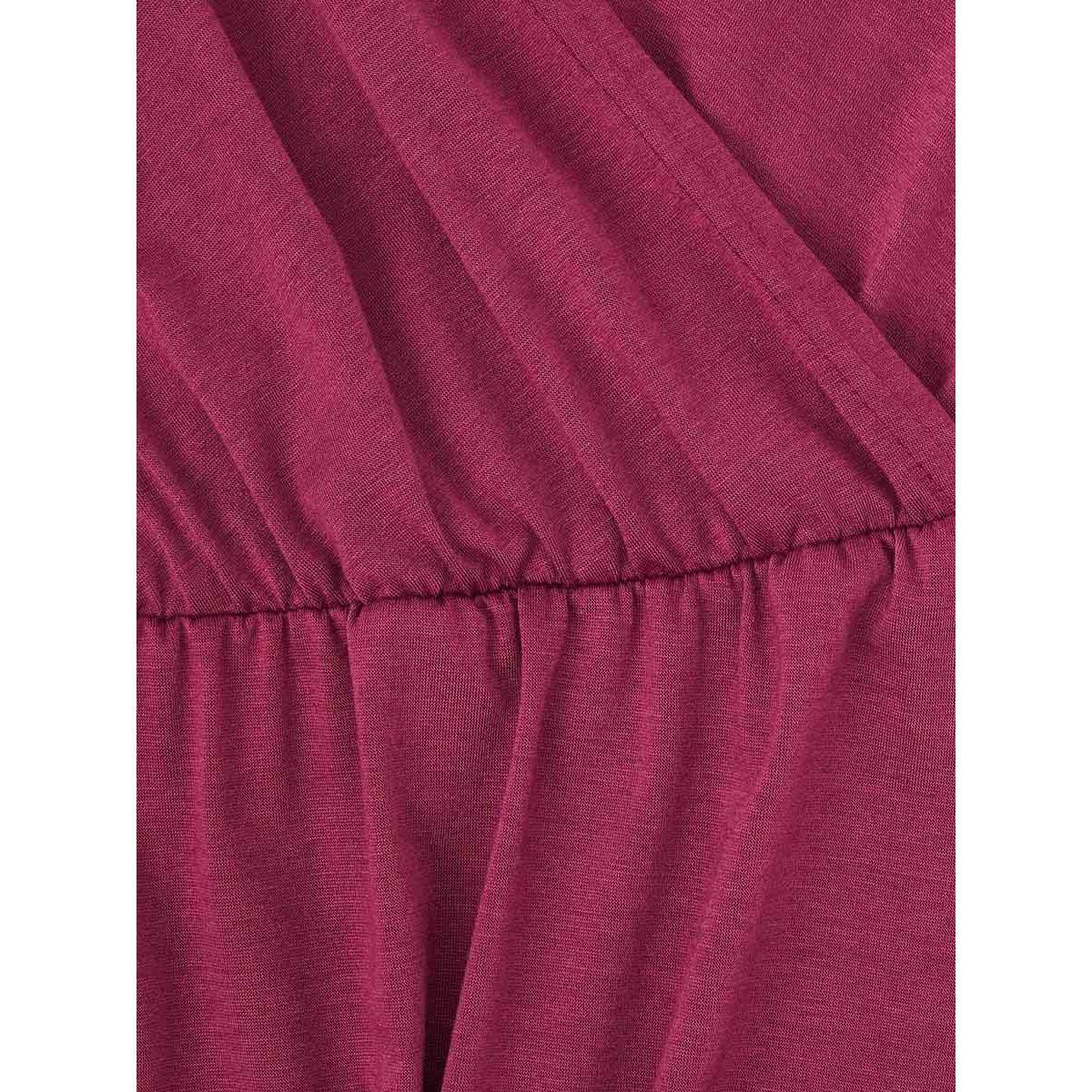 Styli Solid Wrap Front Midi Nightdress-women-clothing-nightwear-nighties-image-5