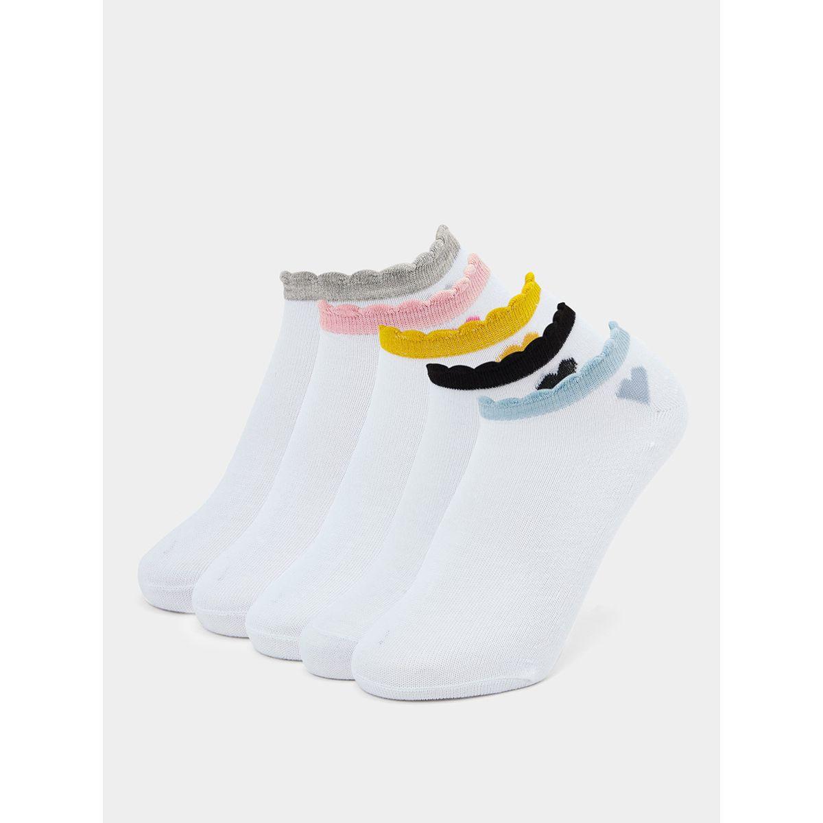 Styli Pack of 5 - Heart Detail Ankle Socks-women-socksandstockings-image-1