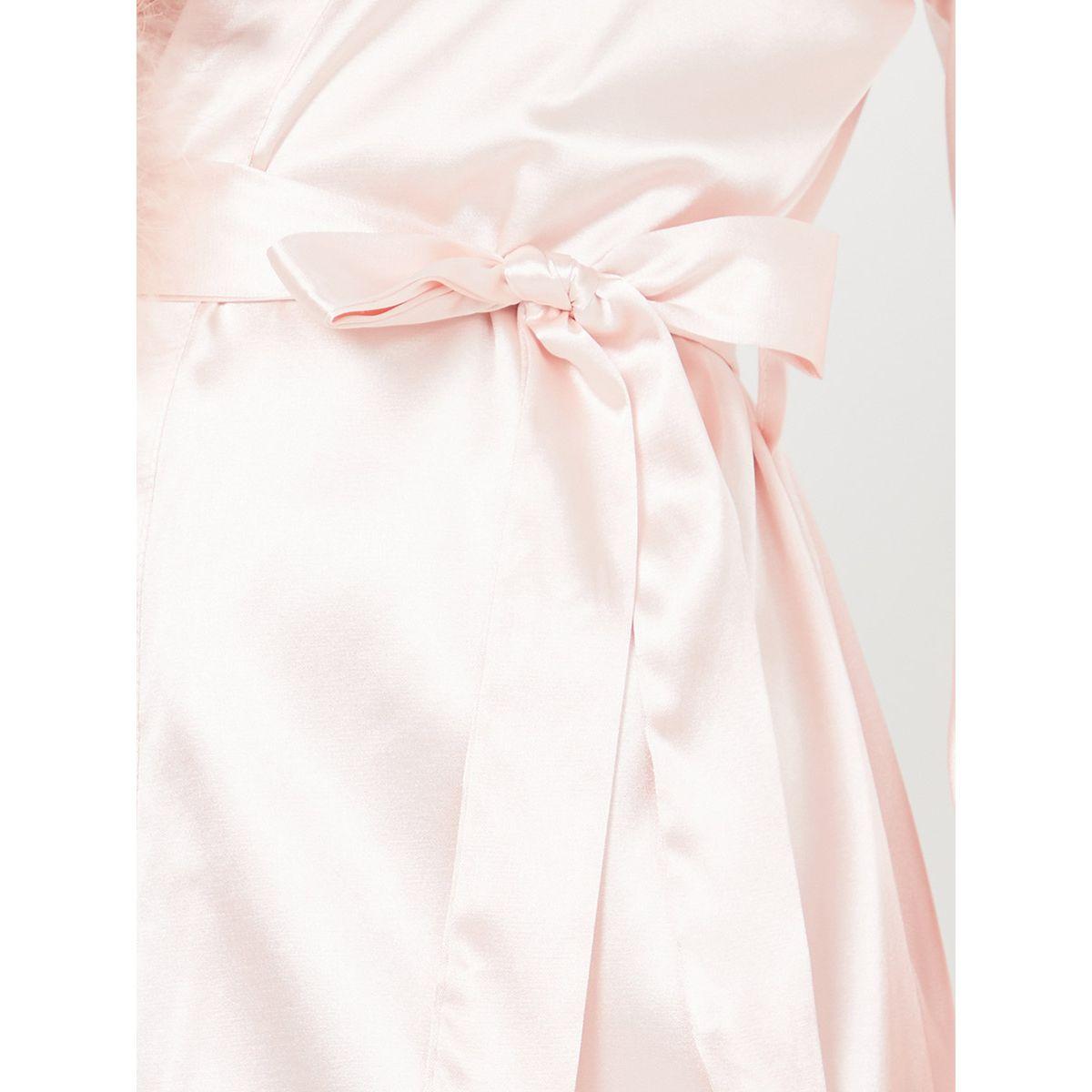 Styli Pack of 2 - Satin Cami and Marabou Trim Sleeves Robe-women-clothing-nightwear-robes-image-4