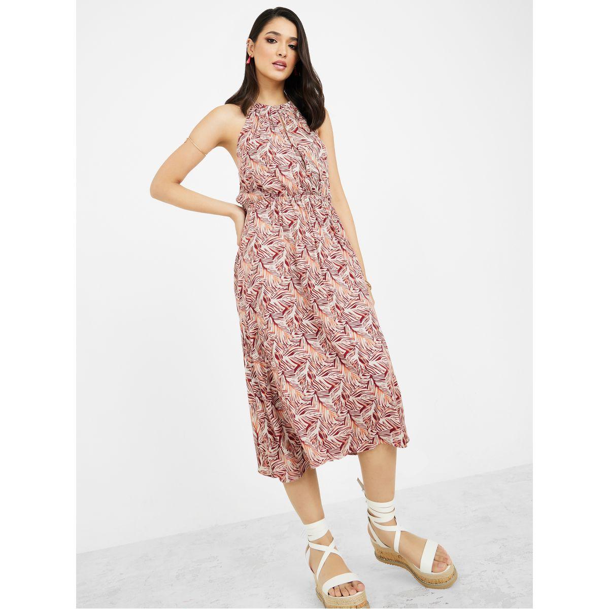 فستان ميدي بياقة هالتر من ريد تايب-women-clothing-dresses-image-2
