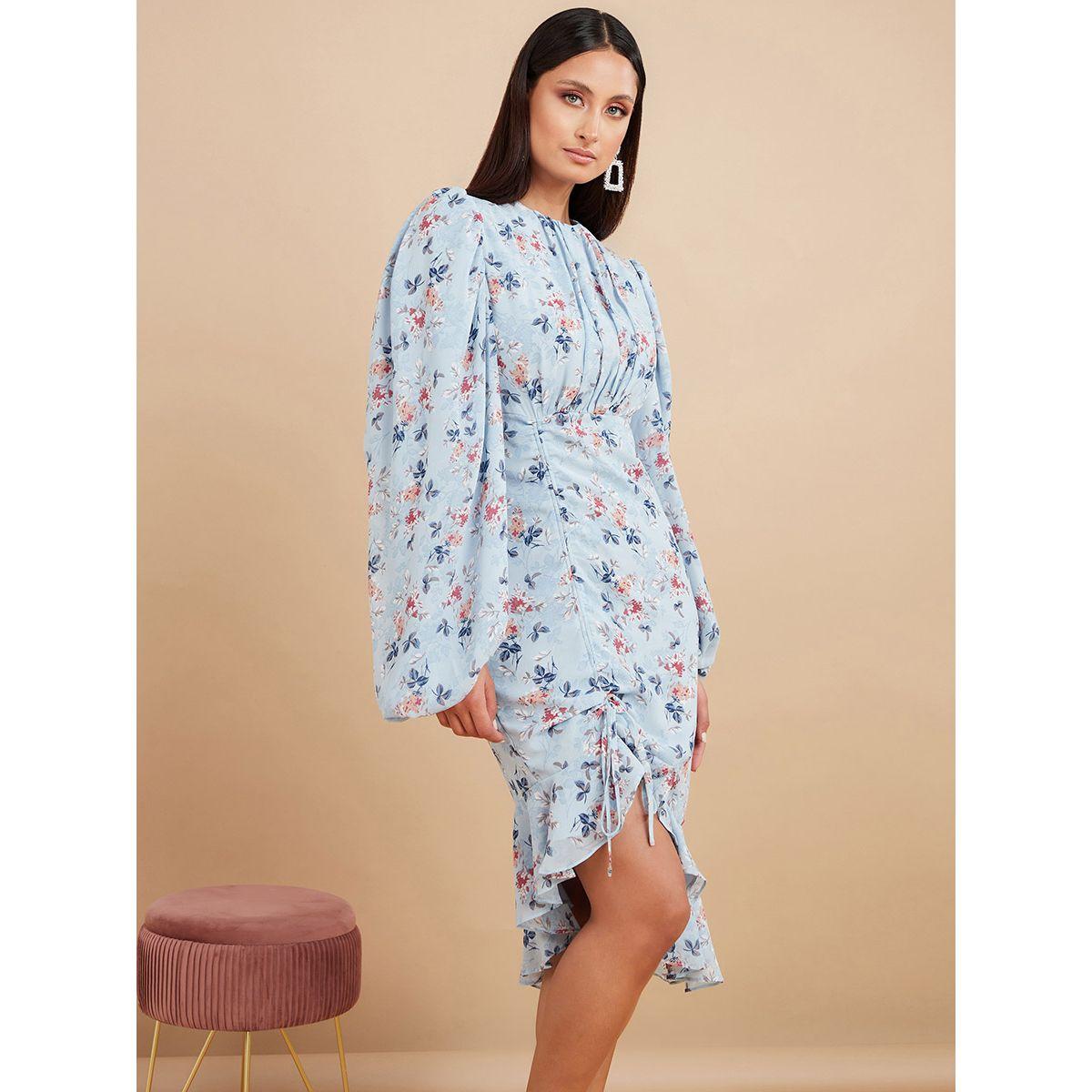فستان ميدي مطبع بزهور من ستايلي-women-clothing-dresses-image-1