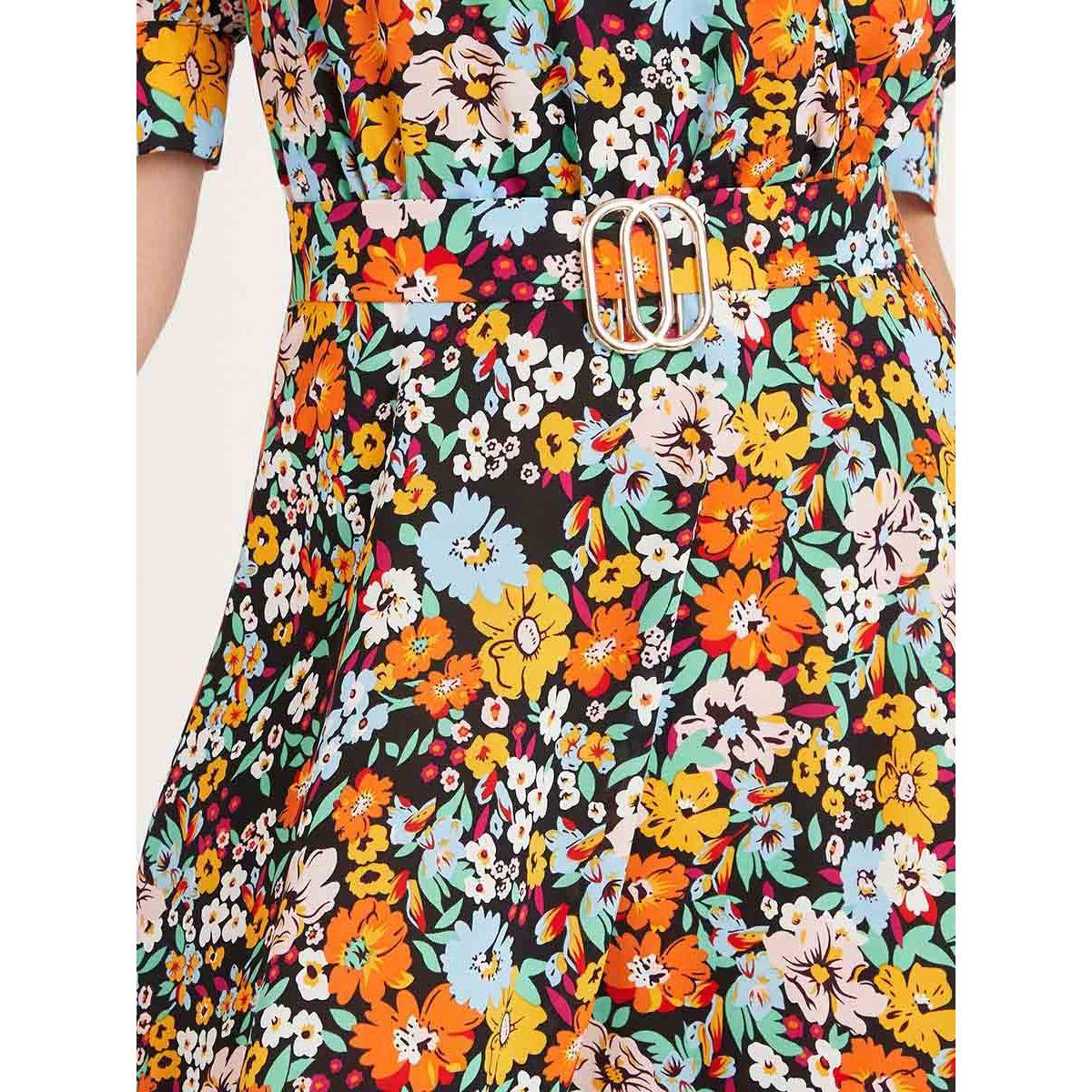 فستان مطبع بزهور واكمام منفوشة-women-clothing-dresses-image-3