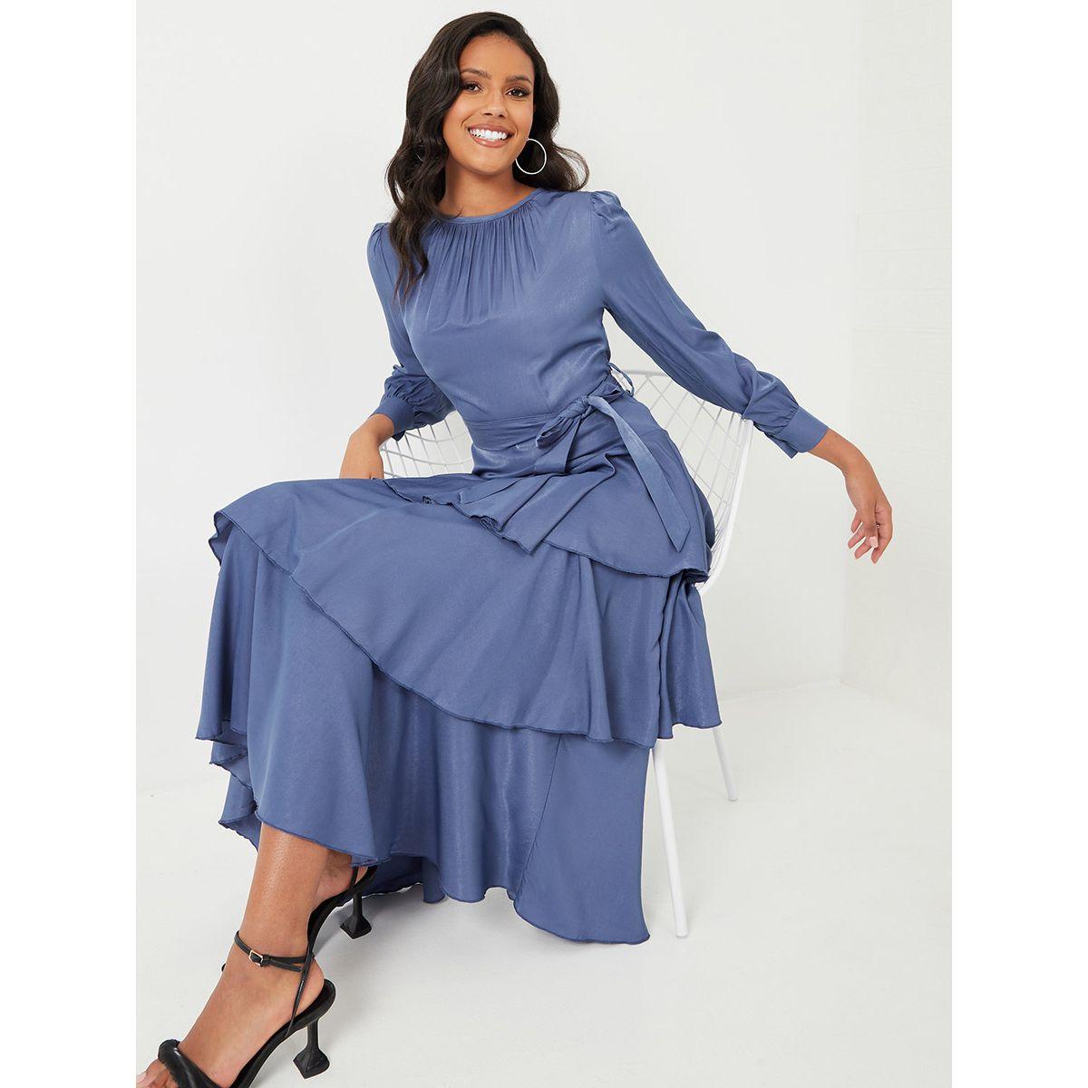 فستان طويل باكمام طويلة من ستايلي-women-clothing-dresses-image-1