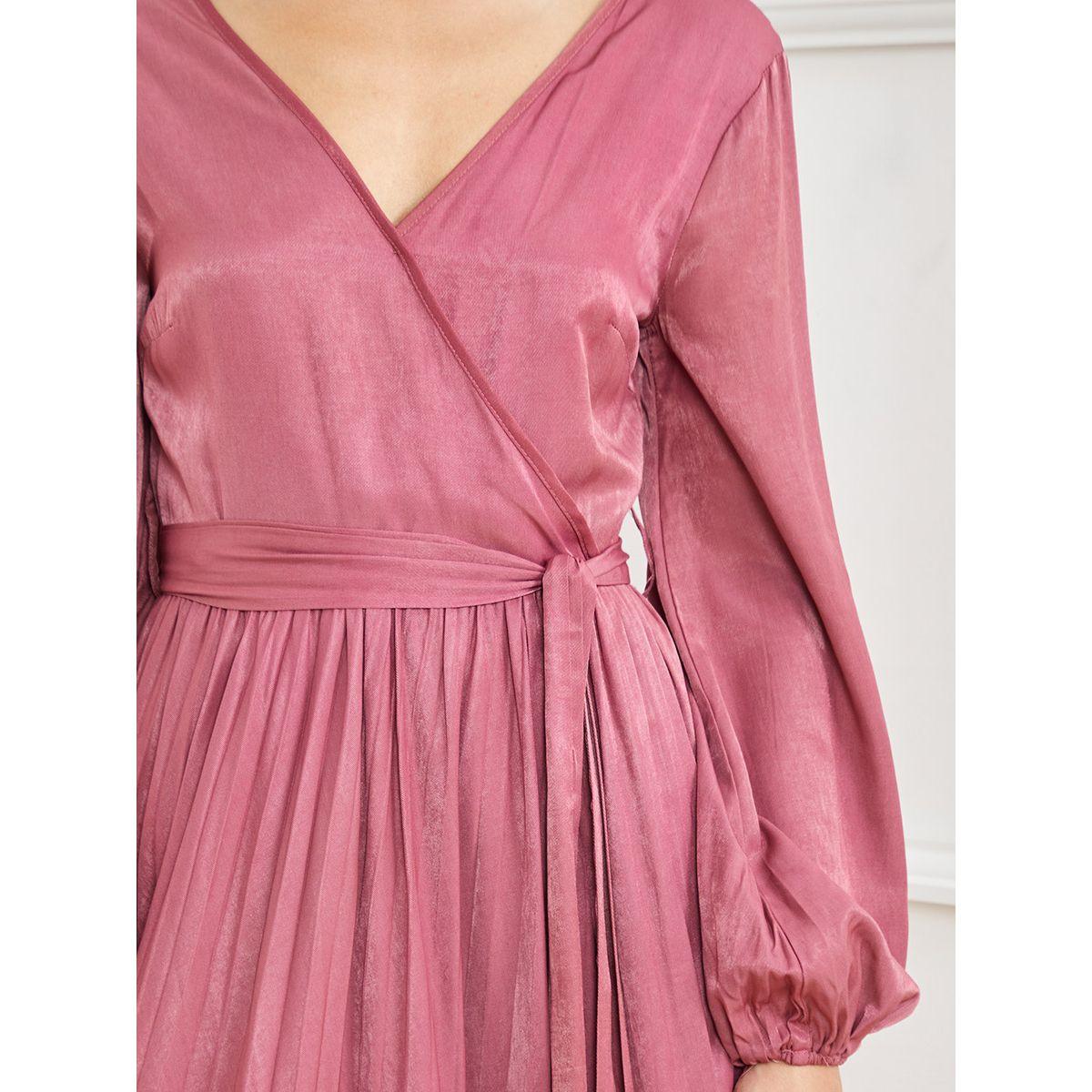 فستان ميدي بنمط لف من ستايلي-women-clothing-dresses-image-3