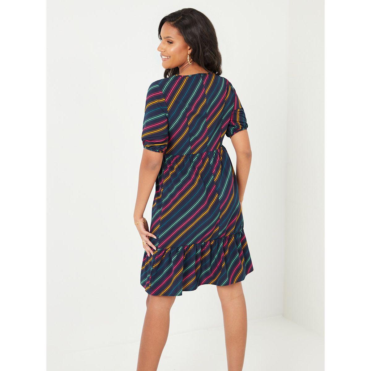 فستان مخطط باكمام قصيرة من ريد تايب-women-clothing-dresses-image-4