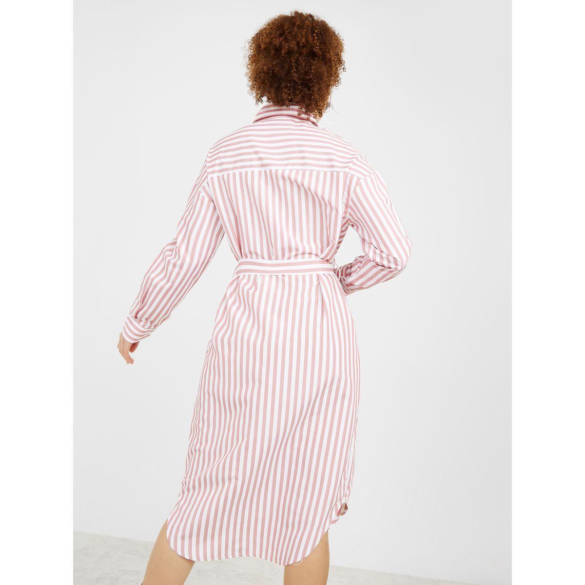 فستان ميدي مخطط باكمام طويلة من ستايلي-women-clothing-dresses-image-4