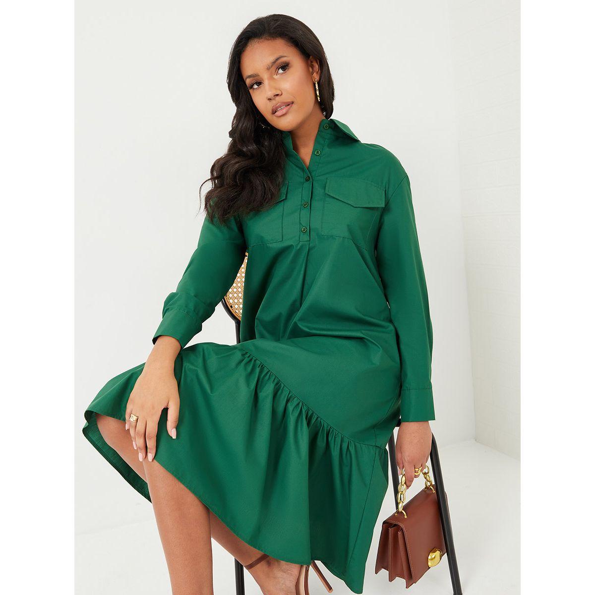 فستان ميدي باكمام طويلة من ستايلي-women-clothing-dresses-image-1