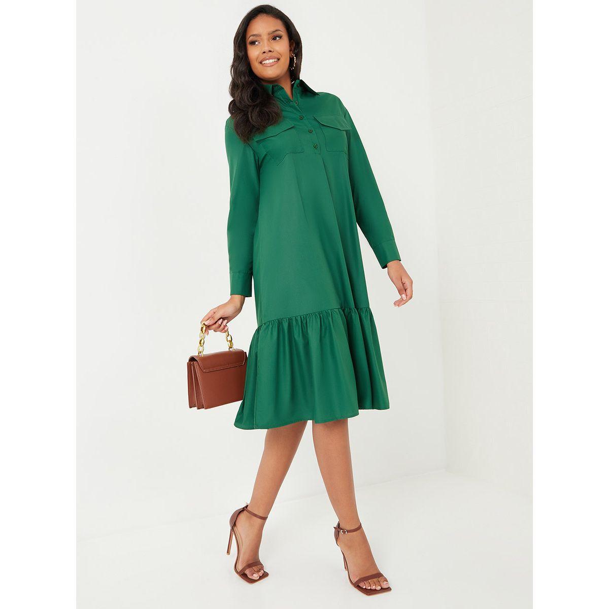فستان ميدي باكمام طويلة من ستايلي-women-clothing-dresses-image-2