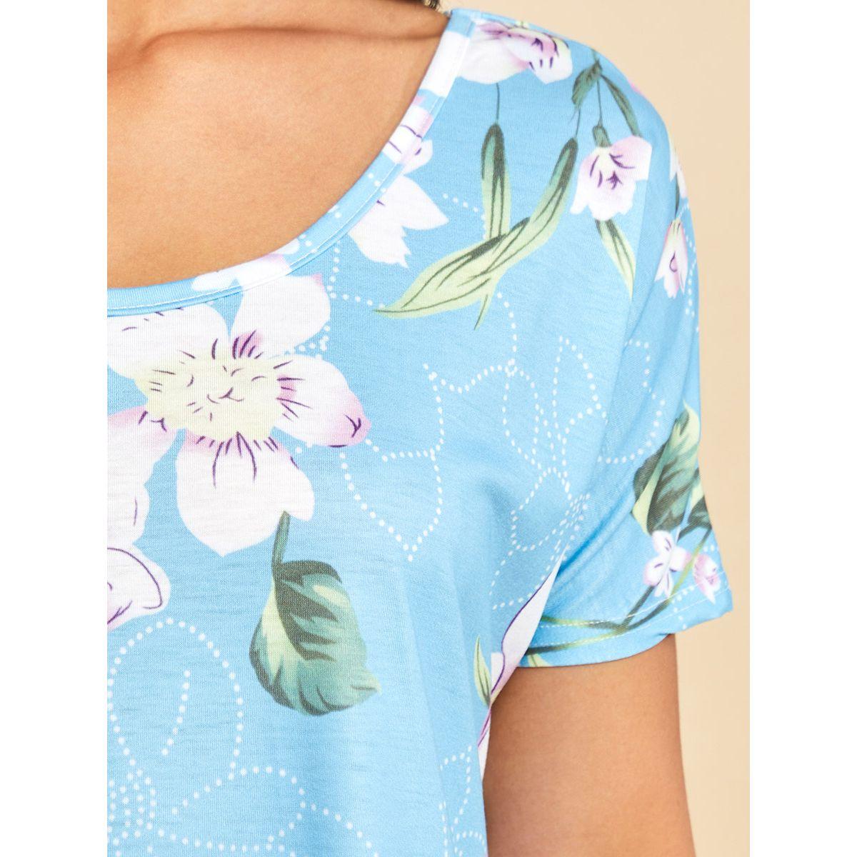 Styli Short Sleeves Floral Print A-Line Maxi Dress with Side Pocket-women-clothing-dresses-image-3