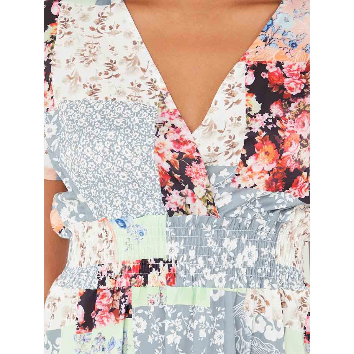 فستان مطبع بزهور واكمام قصيرة-women-clothing-dresses-image-3