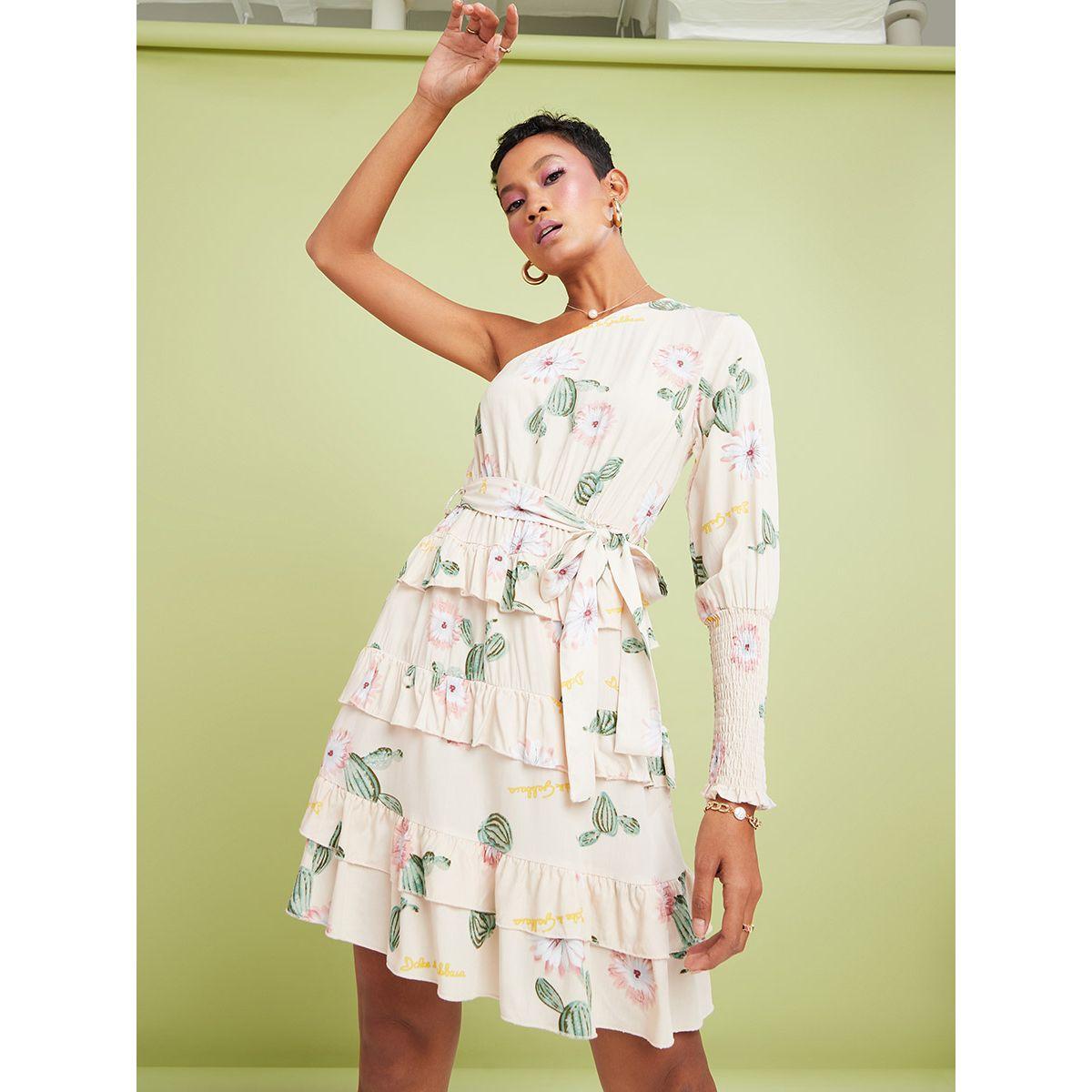 فستان قصير بكتف واحد-women-clothing-dresses-image-1
