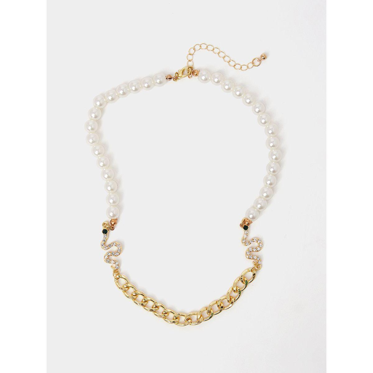 عقد بنمط سلسلة مزين بلؤلؤ من ستايلي-women-watchesandjewellery-jewellery-necklacesandpendants-image-2