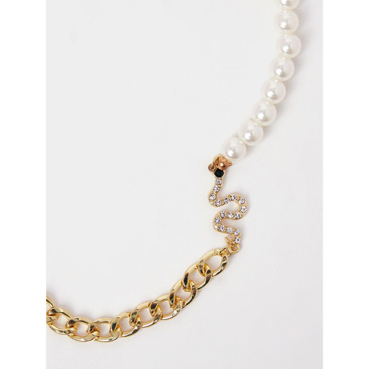 عقد بنمط سلسلة مزين بلؤلؤ من ستايلي-women-watchesandjewellery-jewellery-necklacesandpendants-image-3