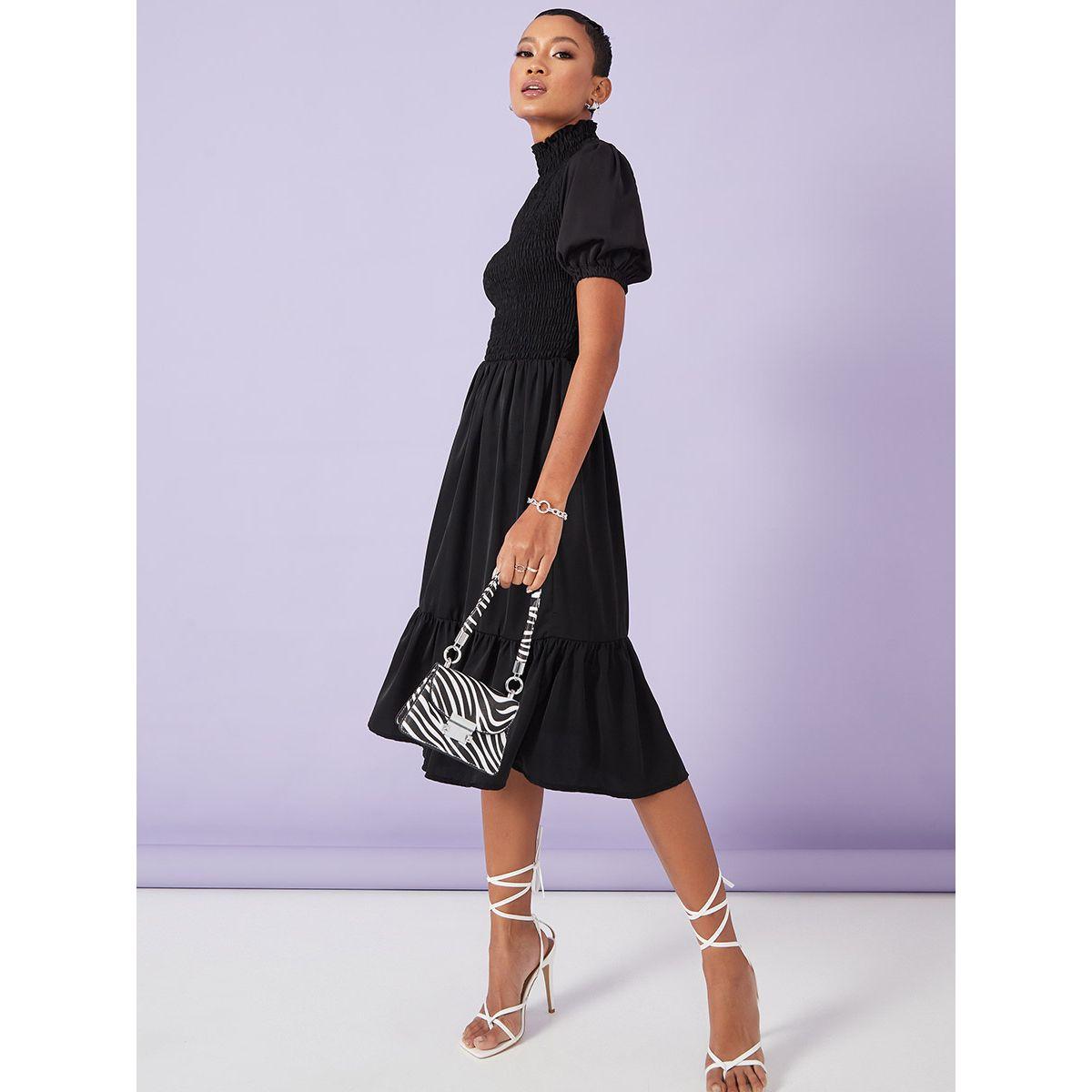 فستان ميدي باكمام منفوشة-women-clothing-dresses-image-5