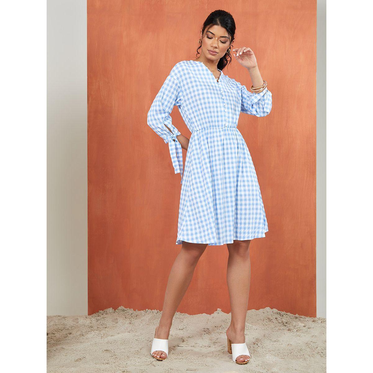 فستان مطبع بمربعات من ريد تايب-women-clothing-dresses-image-2