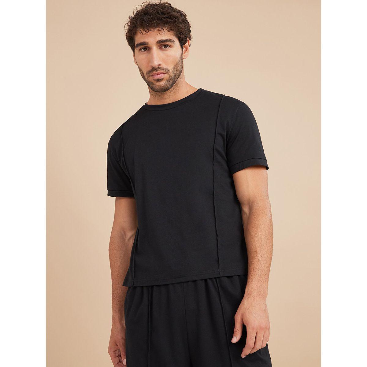 Styli Pintuck Detail T-shirt and Short Sleep Set-men-clothing-nightwear-sets-image-3