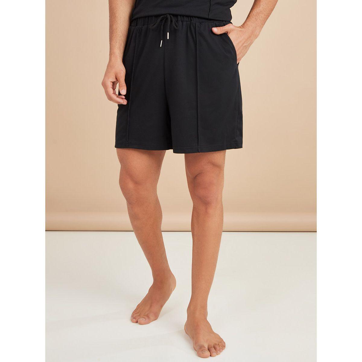 Styli Pintuck Detail T-shirt and Short Sleep Set-men-clothing-nightwear-sets-image-5
