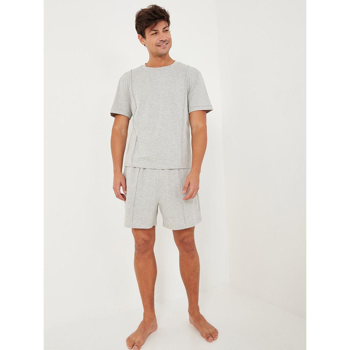 طقم للنوم من ( شورت + تيشيرت ) من ستايلي-men-clothing-nightwear-sets-image-2