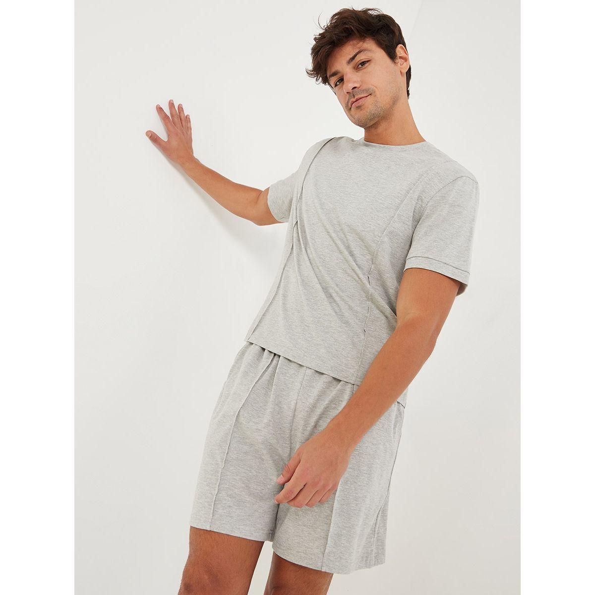 طقم للنوم من ( شورت + تيشيرت ) من ستايلي-men-clothing-nightwear-sets-image-3