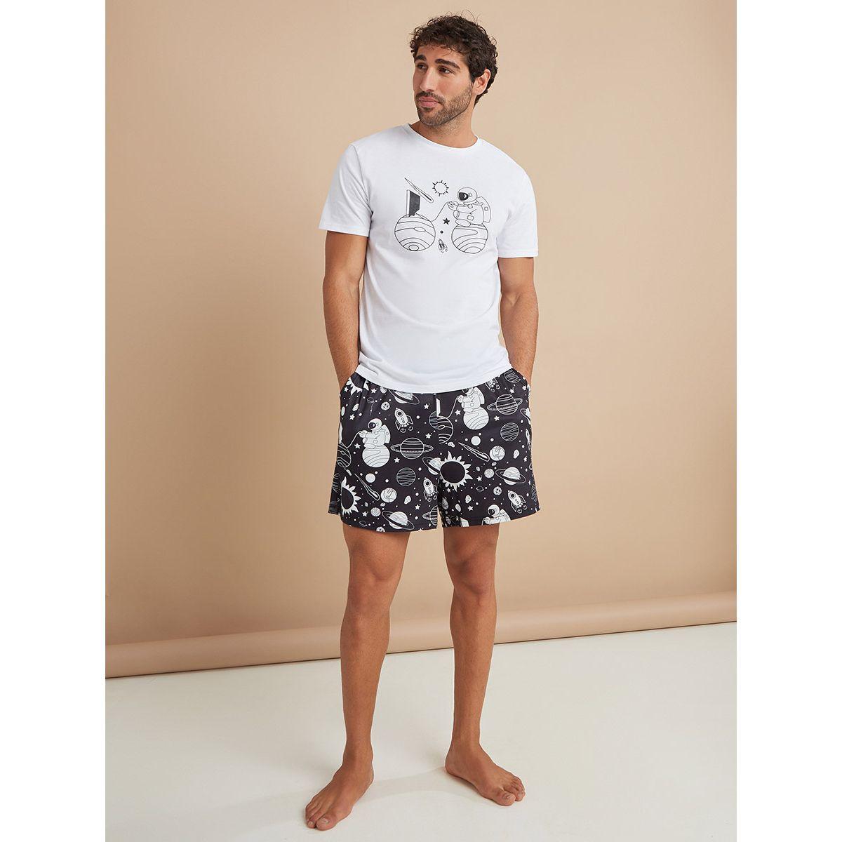 Styli Space Print T-shirt and Short Set-men-clothing-nightwear-sets-image-2