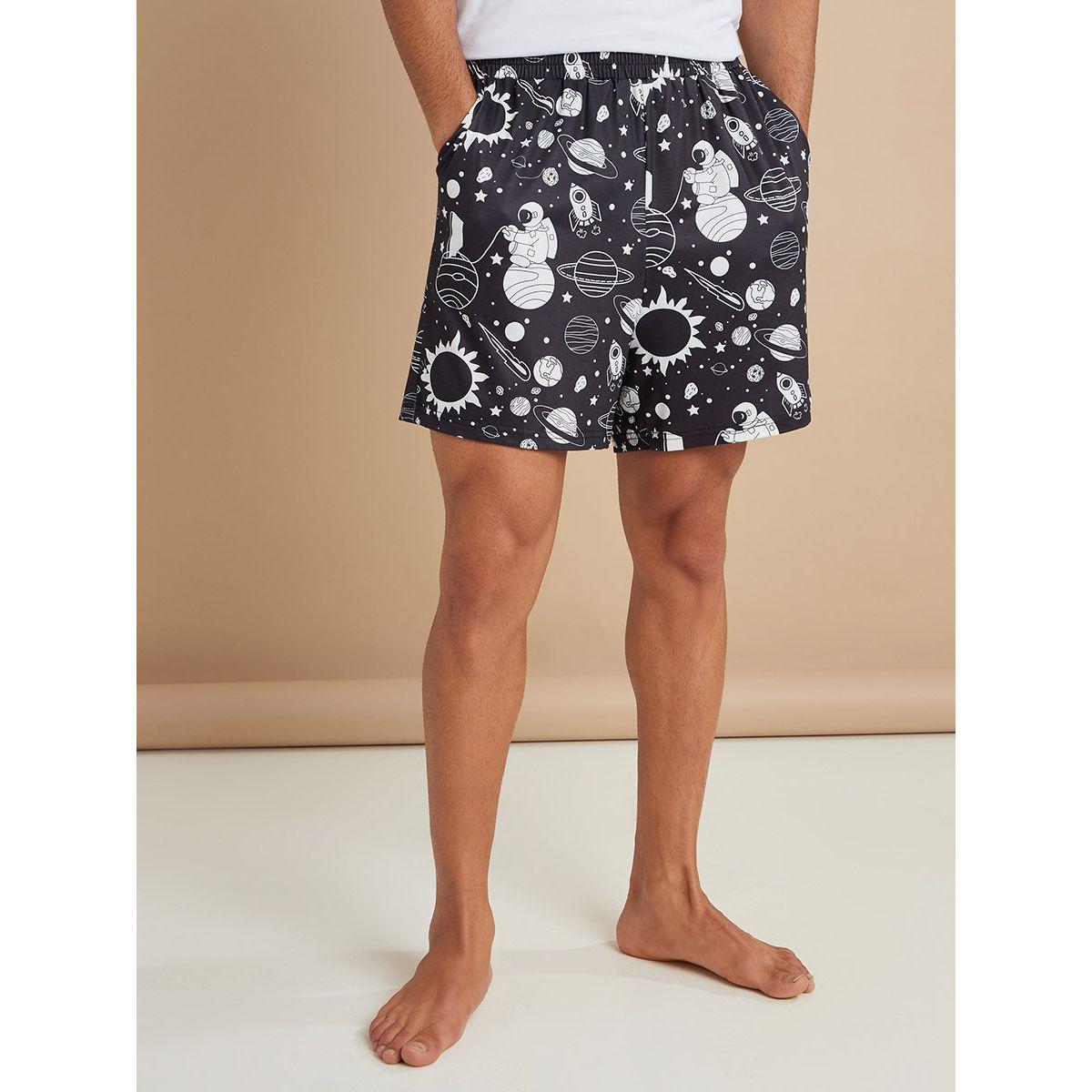 Styli Space Print T-shirt and Short Set-men-clothing-nightwear-sets-image-5