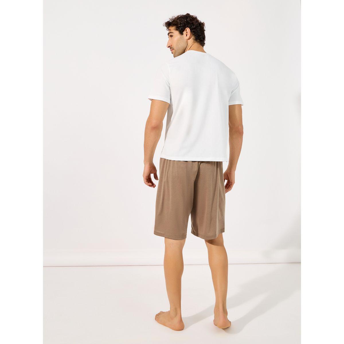 Styli Unwind Tropical Graphic Print T-Shirt & Shorts Sleep Set-men-clothing-nightwear-sets-image-5