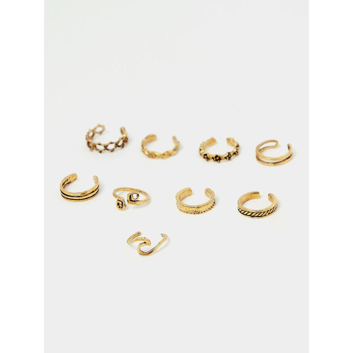 مجموعة من 8 خواتم قدم من ستايلي-women-watchesandjewellery-jewellery-rings-image-1