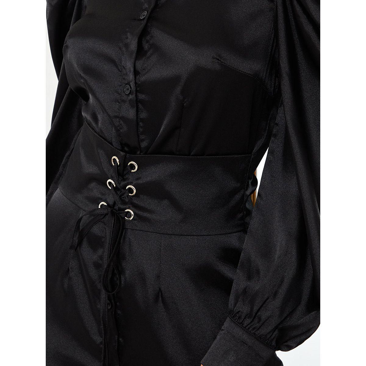 فستان ميدي بخصر بنمط مشد من ستايلي-women-clothing-dresses-image-3