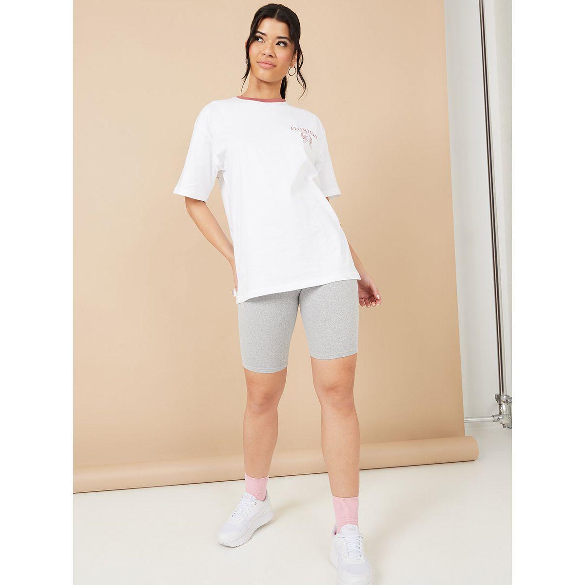 شورت رياضي مطبع بكتابة من ستايلي-women-clothing-bottoms-leggings-image-4