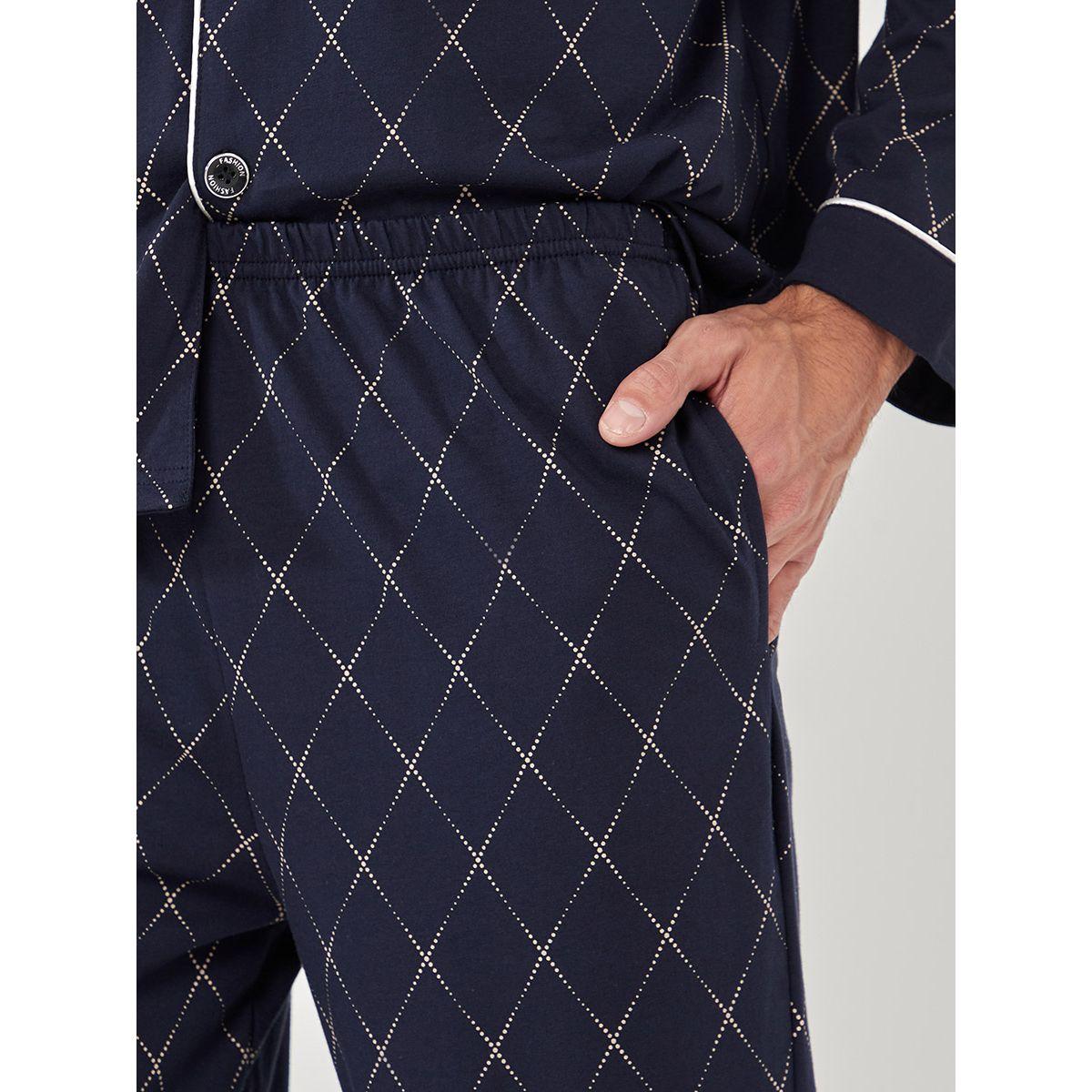 طقم بيجاما من ( قميص + بنطال ) من ستايلي-men-clothing-nightwear-sets-image-6