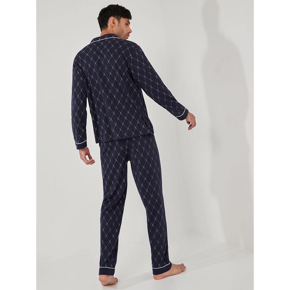 طقم بيجاما من ( قميص + بنطال ) من ستايلي-men-clothing-nightwear-sets-image-7