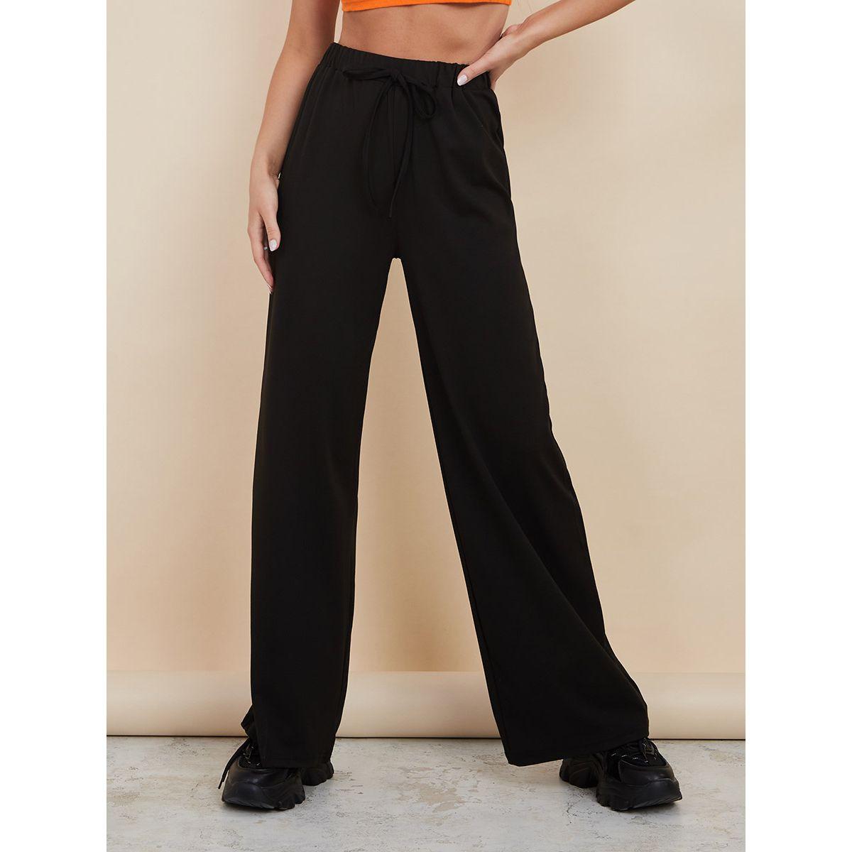 بنطال بقصة واسعة وخصر عالي من ستايلي-women-clothing-bottoms-trousers-image-1
