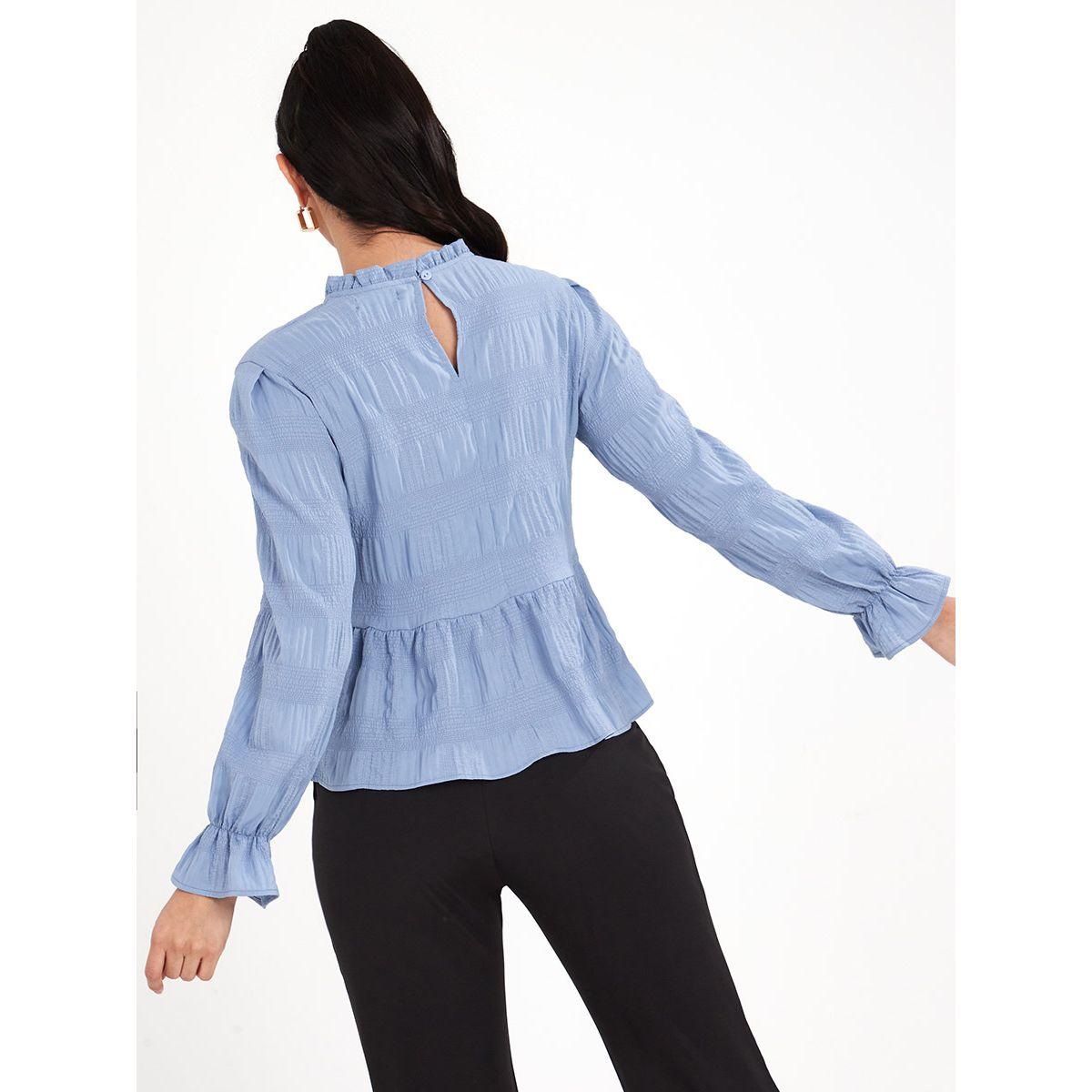 بلوزة بياقة عالية واكمام طويلة-women-clothing-shirtsandblouses-blouses-image-4