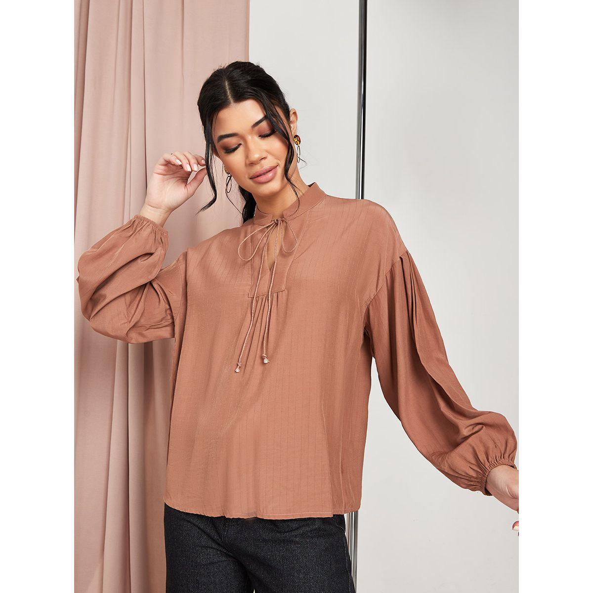 بلوزة بقصة واسعة واكمام طويلة-women-clothing-shirtsandblouses-shirts-image-3