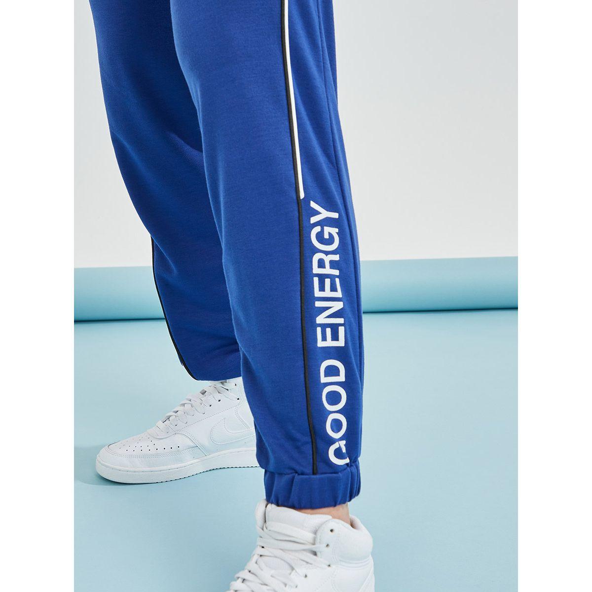 Styli Slogan Print Relaxed Fit Cuffed Jogger-women-clothing-bottoms-joggers-image-4