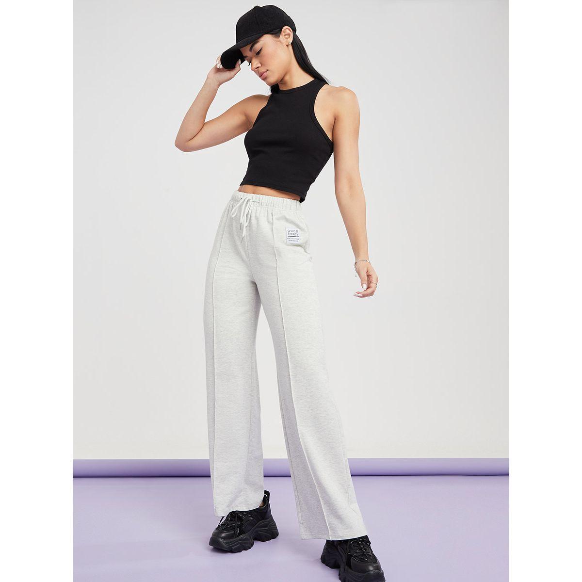 Styli Woven Badge Pintuck Wide Leg Jogger-women-clothing-bottoms-joggers-image-1