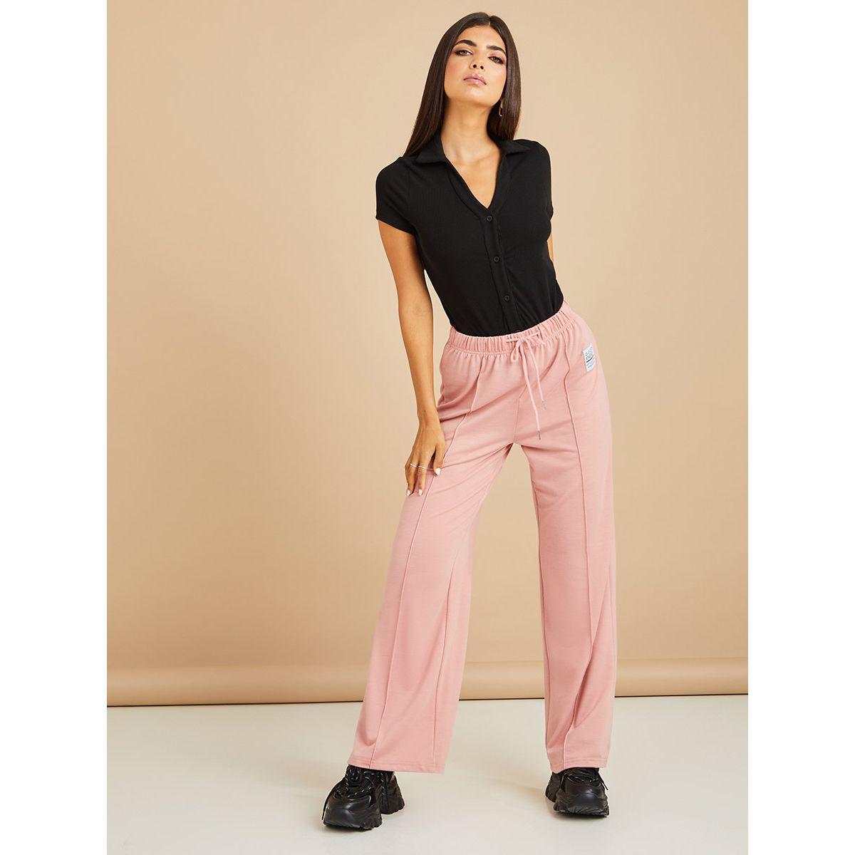 جوغر محبوك بقصة ارجل واسعة-women-clothing-bottoms-joggers-image-2