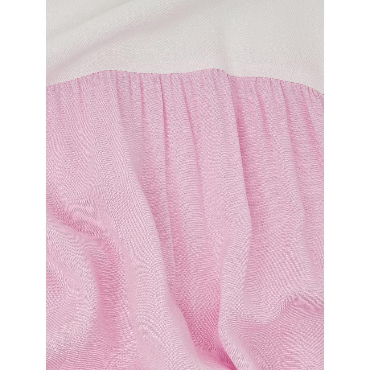 Styli Short Sleeves Round Neck Colorblock Tiered Knee Length Dress-women-clothing-dresses-image-6