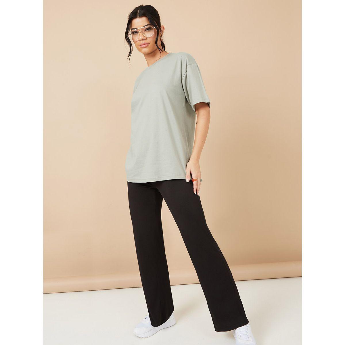 بنطال مضلع بخصر مطاطي-women-clothing-bottoms-trousers-image-2
