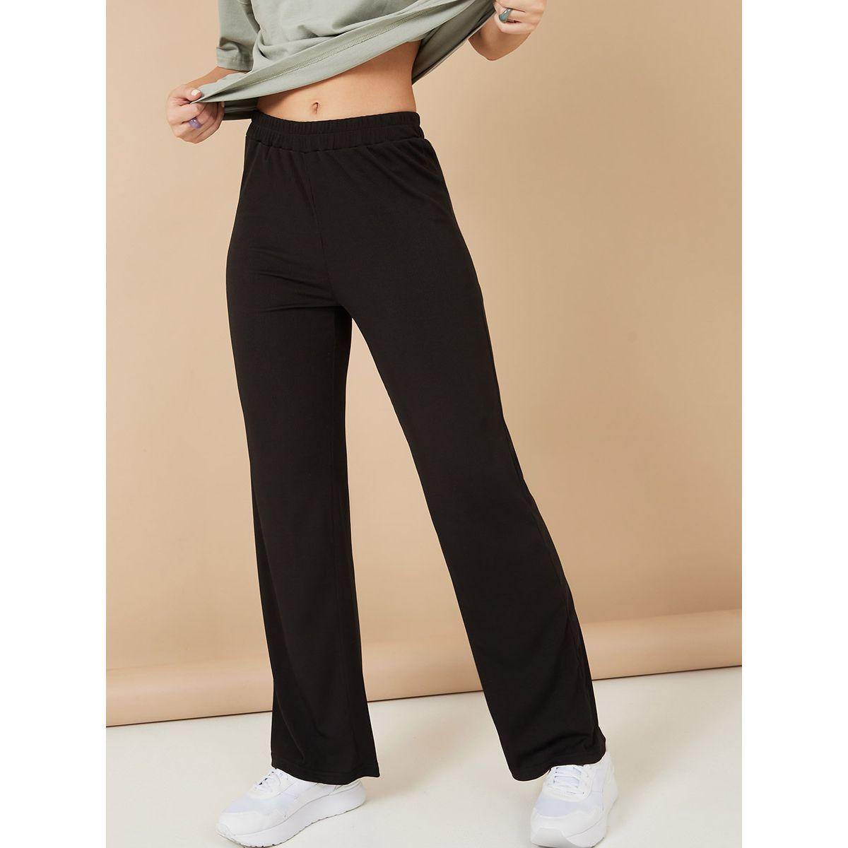 بنطال مضلع بخصر مطاطي-women-clothing-bottoms-trousers-image-3