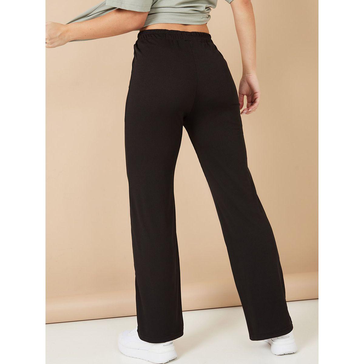 بنطال مضلع بخصر مطاطي-women-clothing-bottoms-trousers-image-5