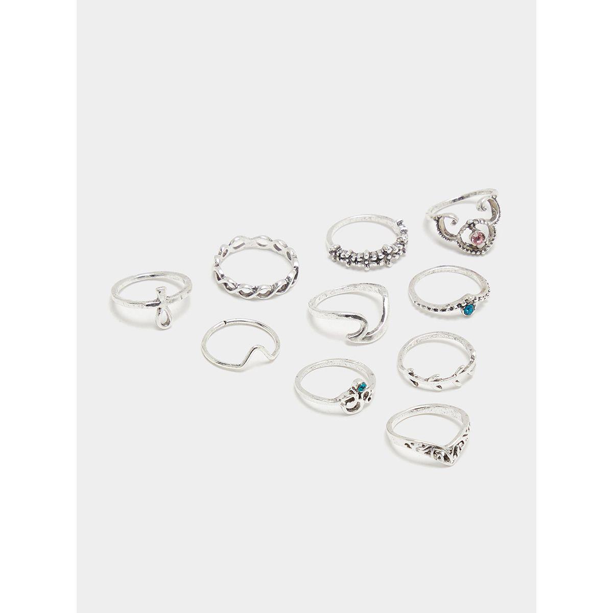 Styli Set of 10 - Heart and Curve Rings-women-watchesandjewellery-jewellery-rings-image-2