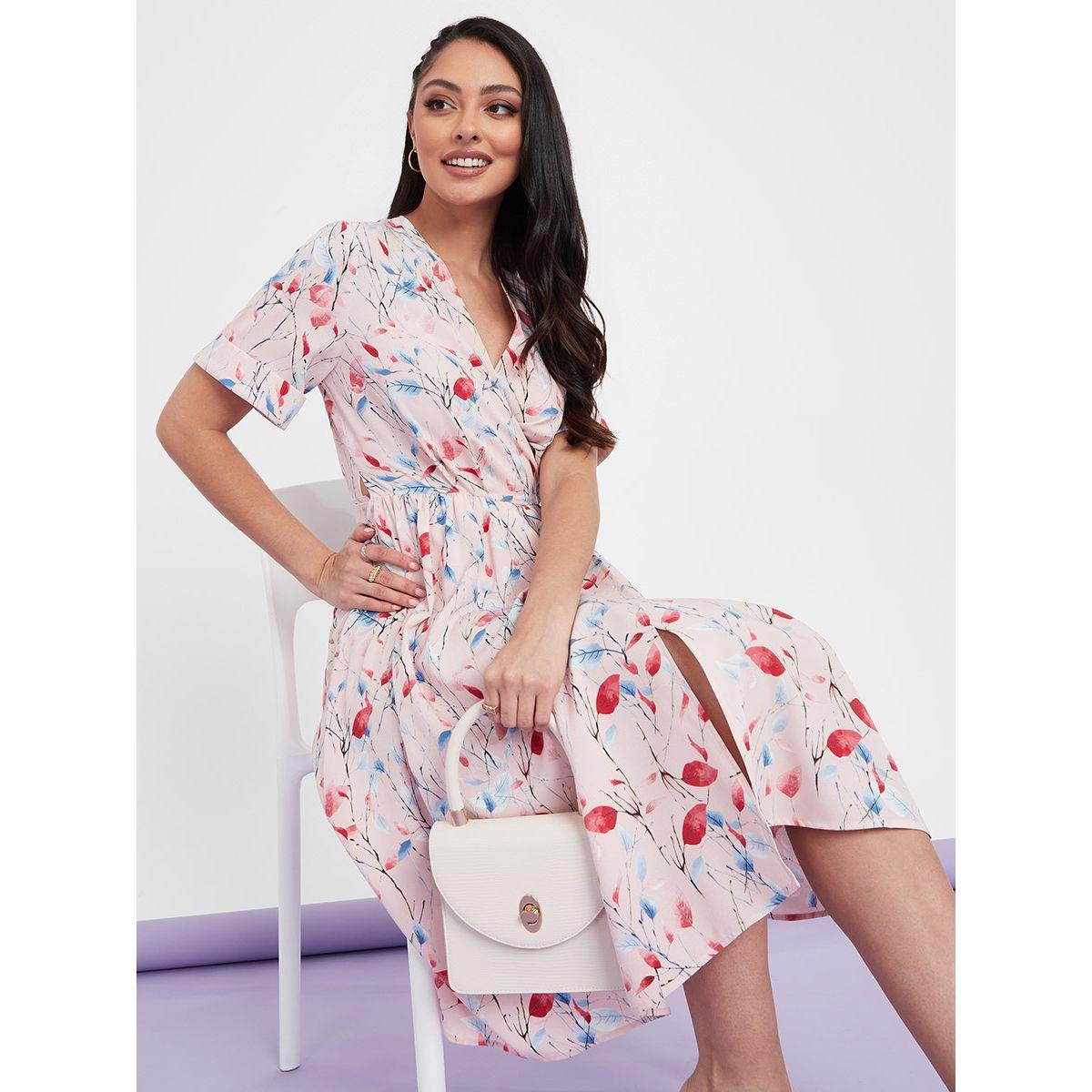 فستان ميدي بنمط لف-women-clothing-dresses-image-1