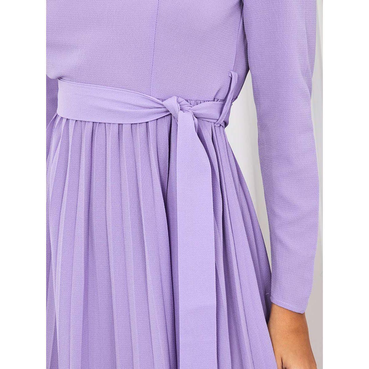 فستان ميدي بنمط كتل الالوان من ستايلي-women-clothing-dresses-image-3