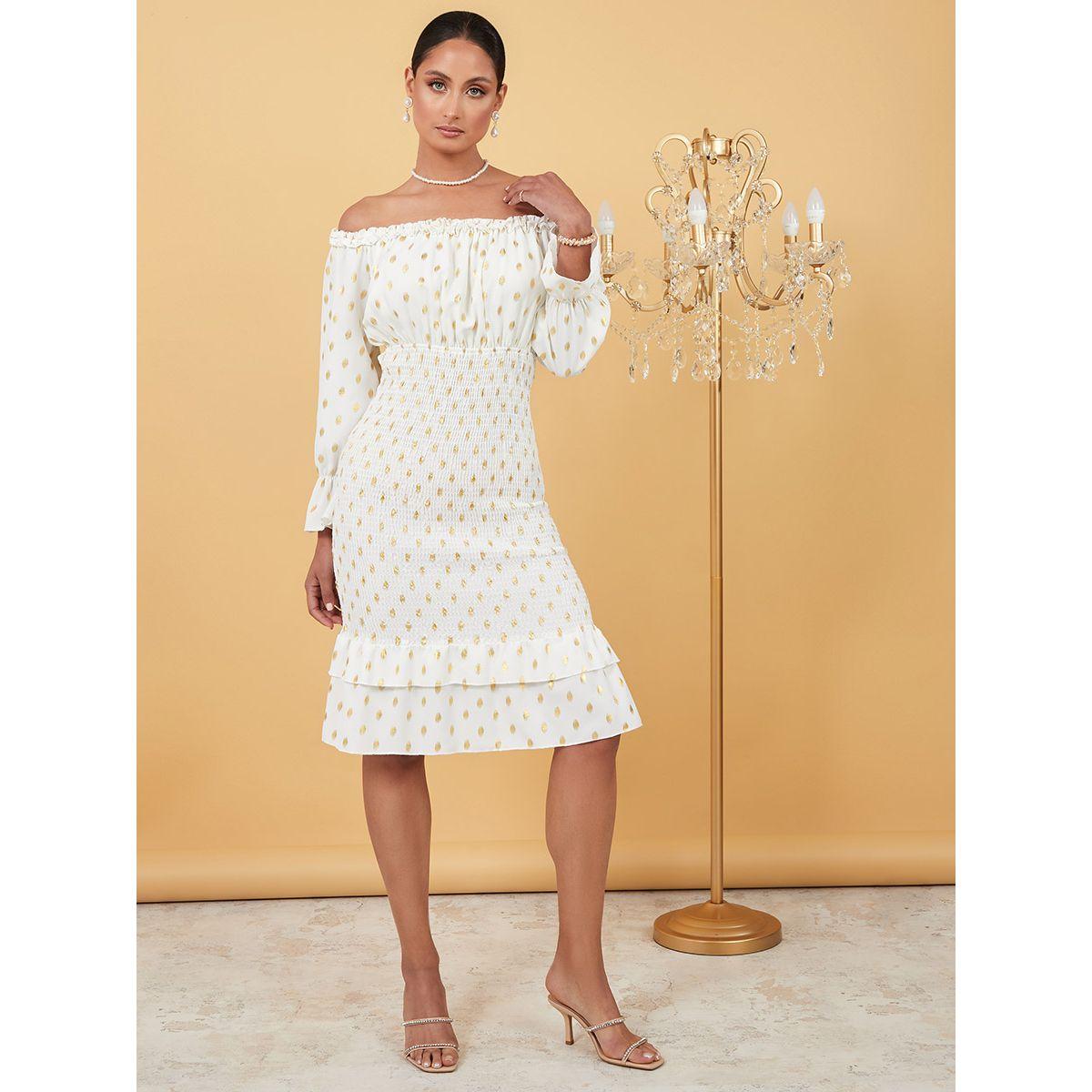 فستان بديكون باكتاف مكشوفة من ستايلي-women-clothing-dresses-image-2