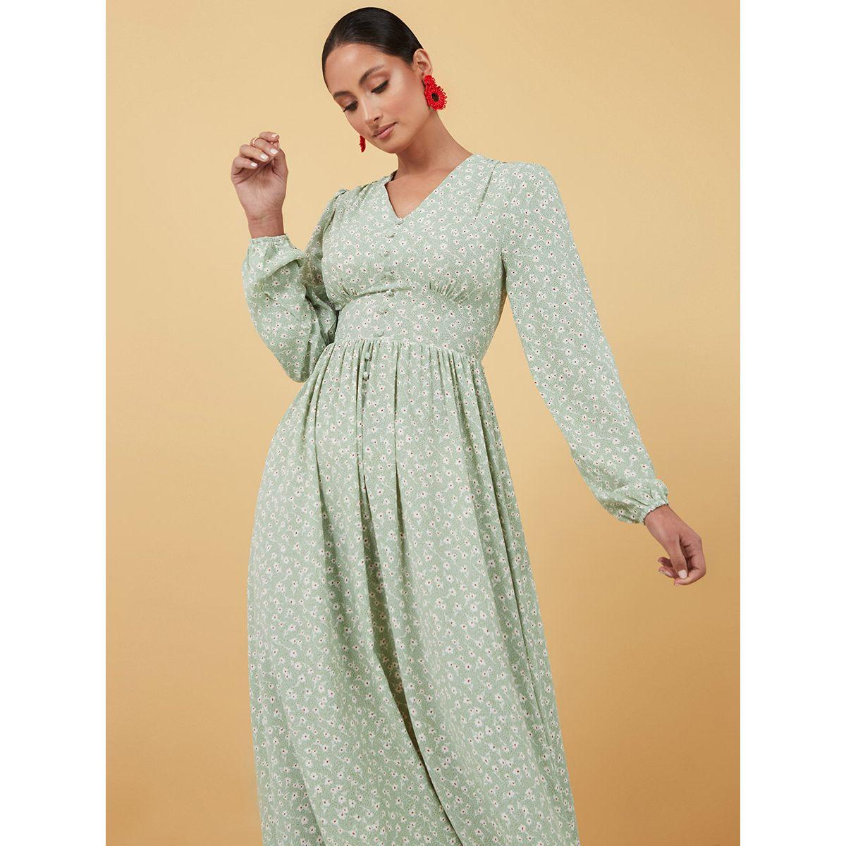 فستان طويل مطبع بزهور من ستايلي-women-clothing-dresses-image-2